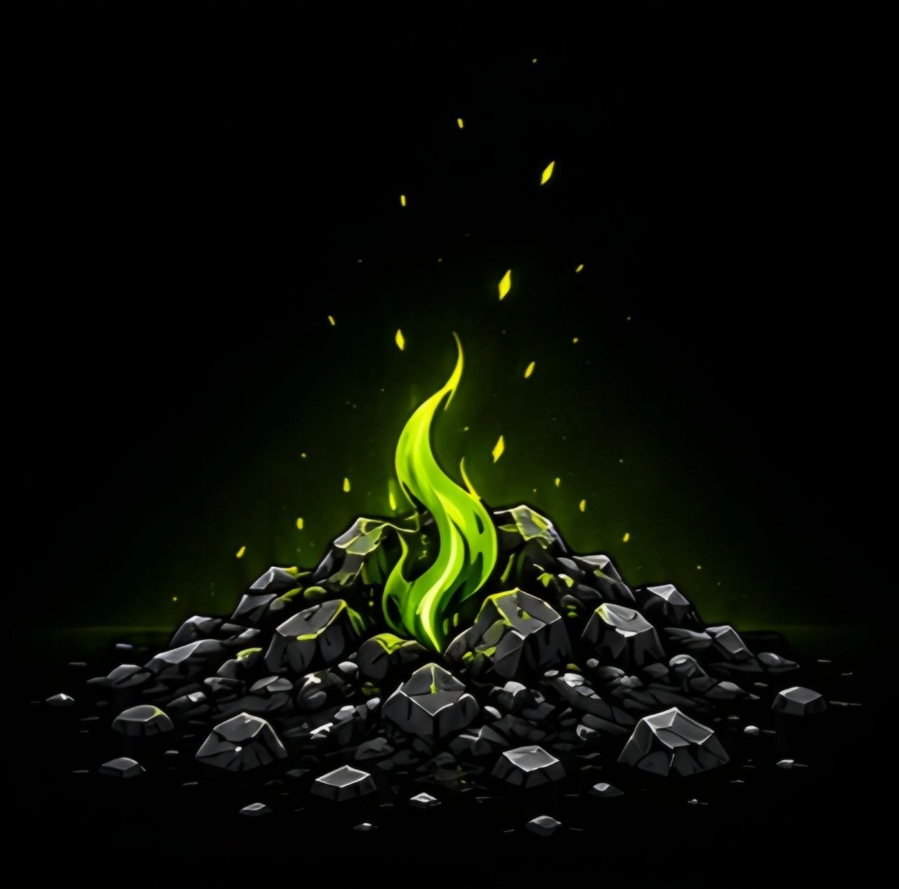 Ashes with a rising ember
